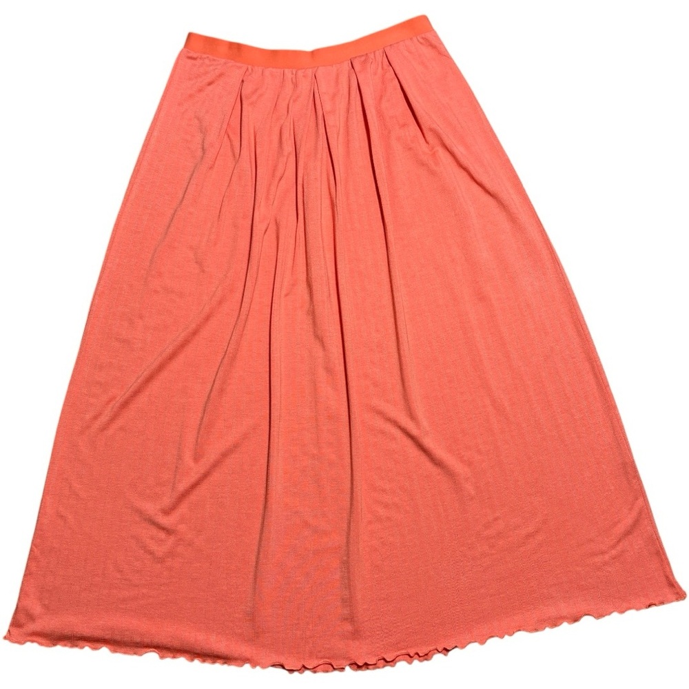 Gudrun Sjoden Micromodal Textured Knit Skirt In Orange Sz L